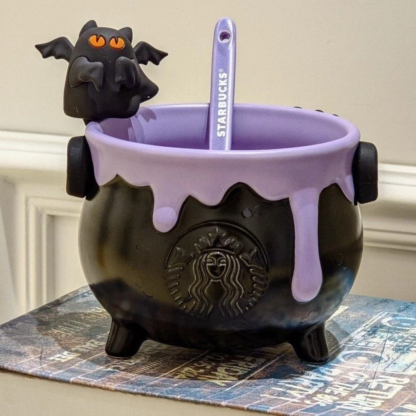 联名周边万圣节暗夜黑系列坩埚马克杯造型提手变色魔法空间定制