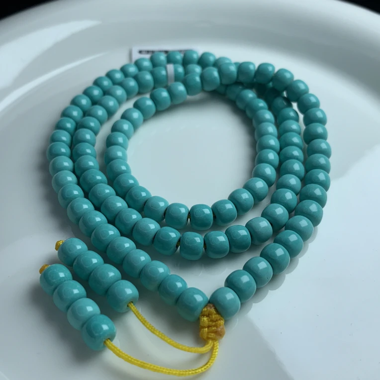 精选6.5mm珍藏级高品质纯手工打磨精工绿老邢108长串