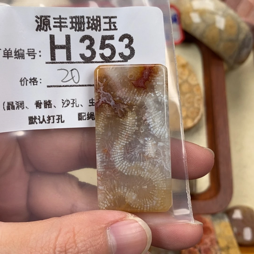 硅化玉颈饰未镶嵌三**5