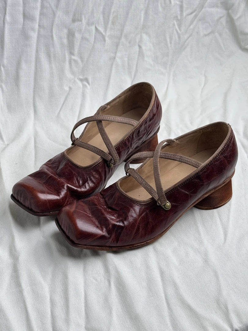 玛丽珍鞋民族风休闲单鞋方头粗跟复古女鞋春季牛津鞋