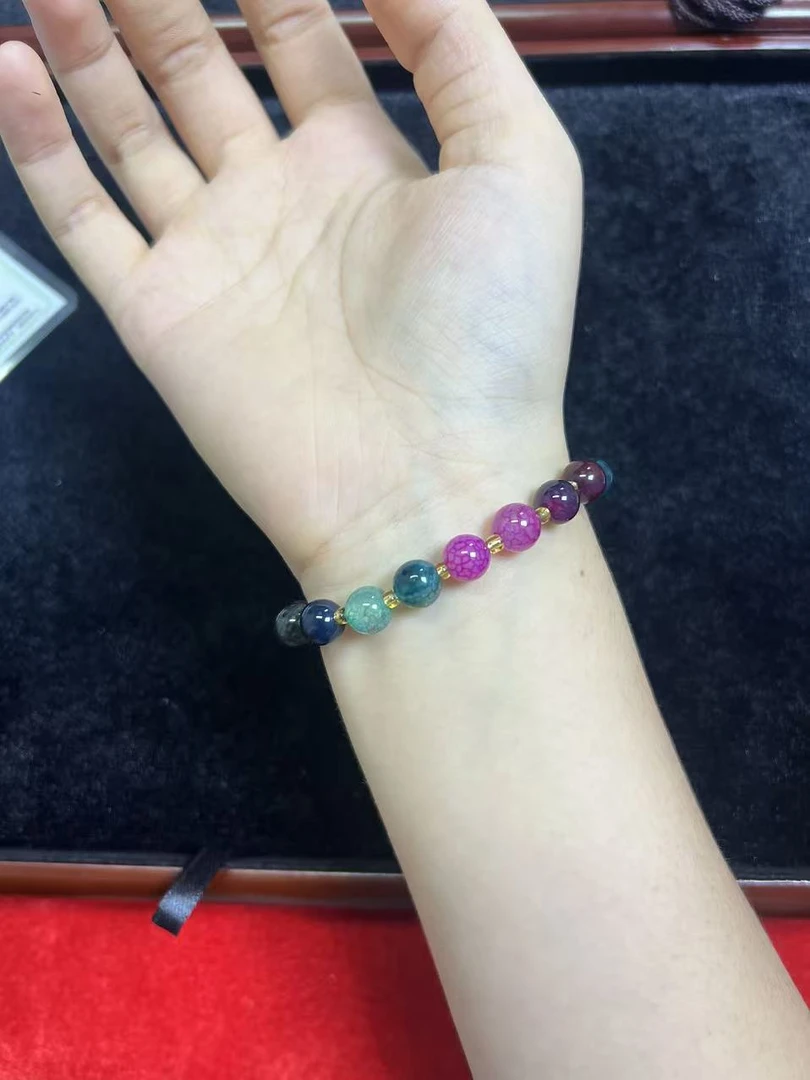 简约玛瑙精品紫色手串