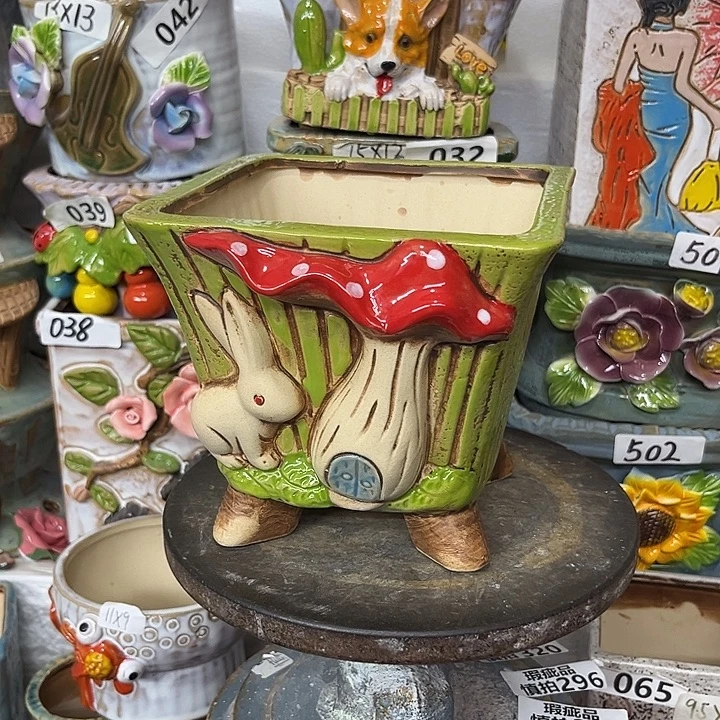 粗陶材质多肉花盆