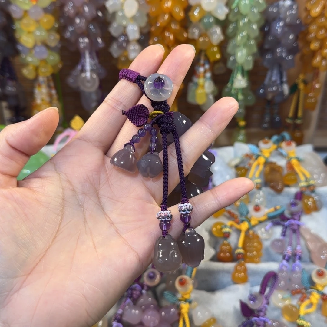 社****未镶嵌钥匙挂件玛瑙/玉髓