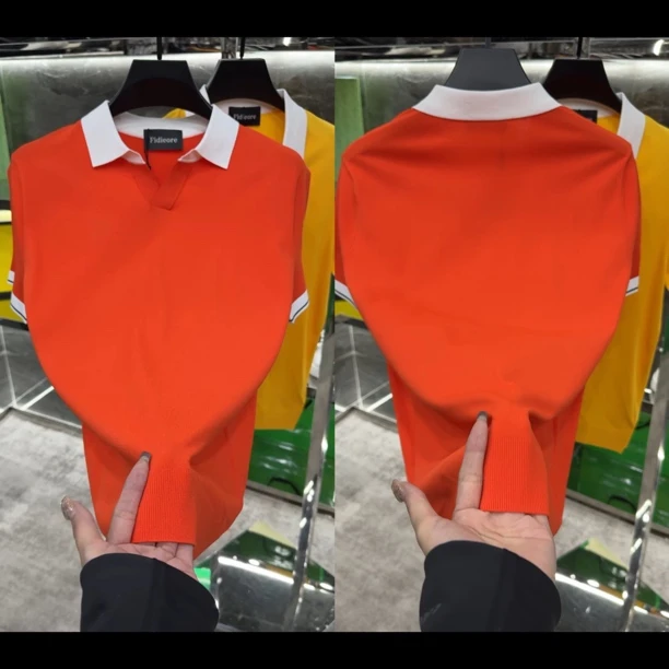 夏季高品质男士伊利特拼色polo衫1851