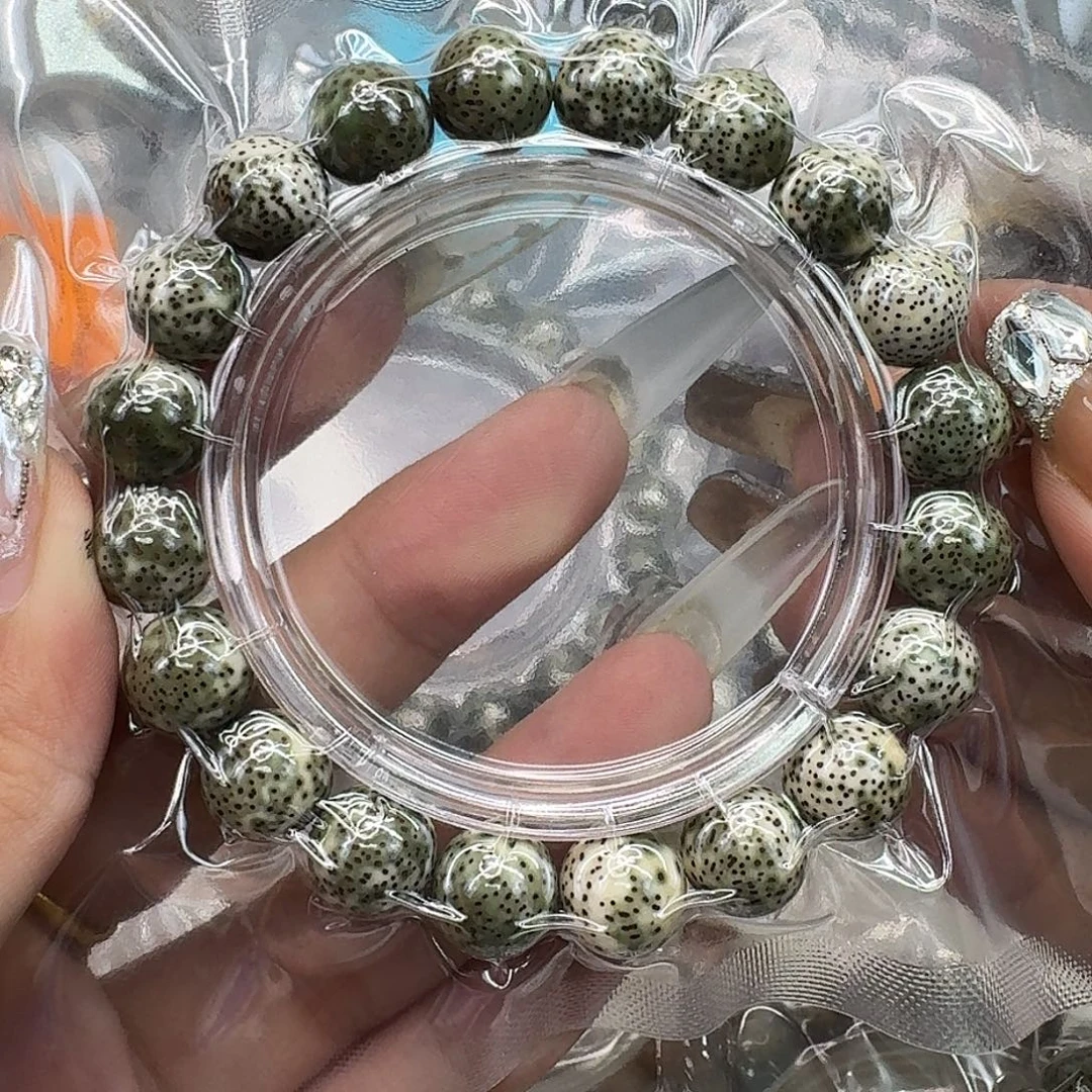 手串星月菩提33高端卡姿兰绿包白星月菩提12圆单圈