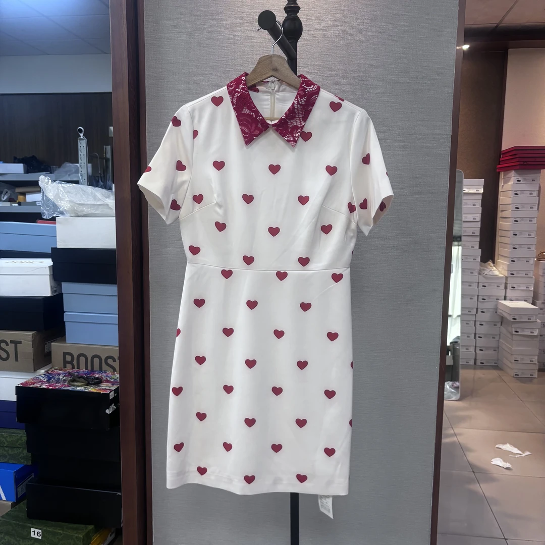 夏季套头一字领圆领娃娃领连衣裙裙子印花条纹