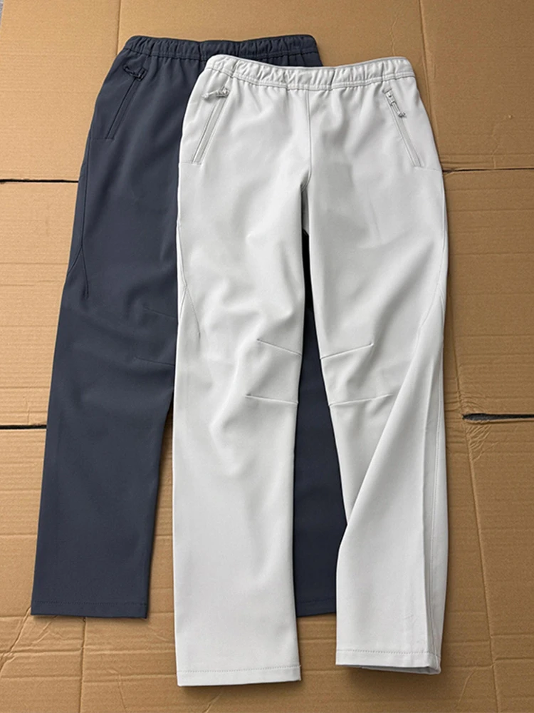 300斤特大码户外徒步三防软壳冲锋裤直筒伞兵裤子男士冬季休闲裤2