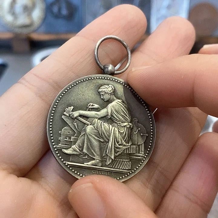 银Ag90018g高银19世纪法国银章