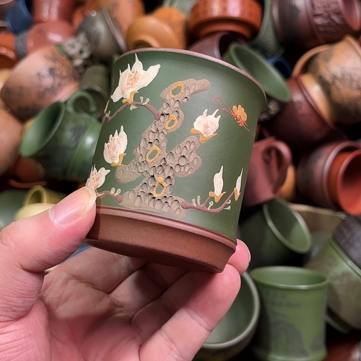 紫砂茶杯全手工紫砂主人杯