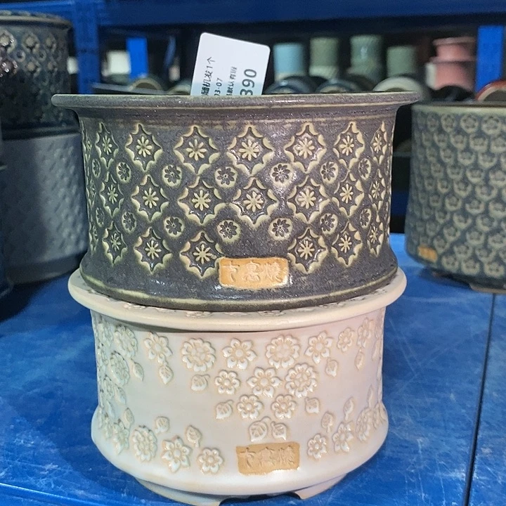 七里烧花盆3-7-390口径10