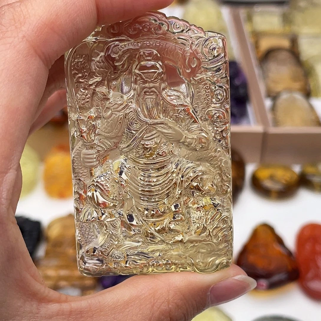 水晶颈饰未镶嵌定制吊坠关公