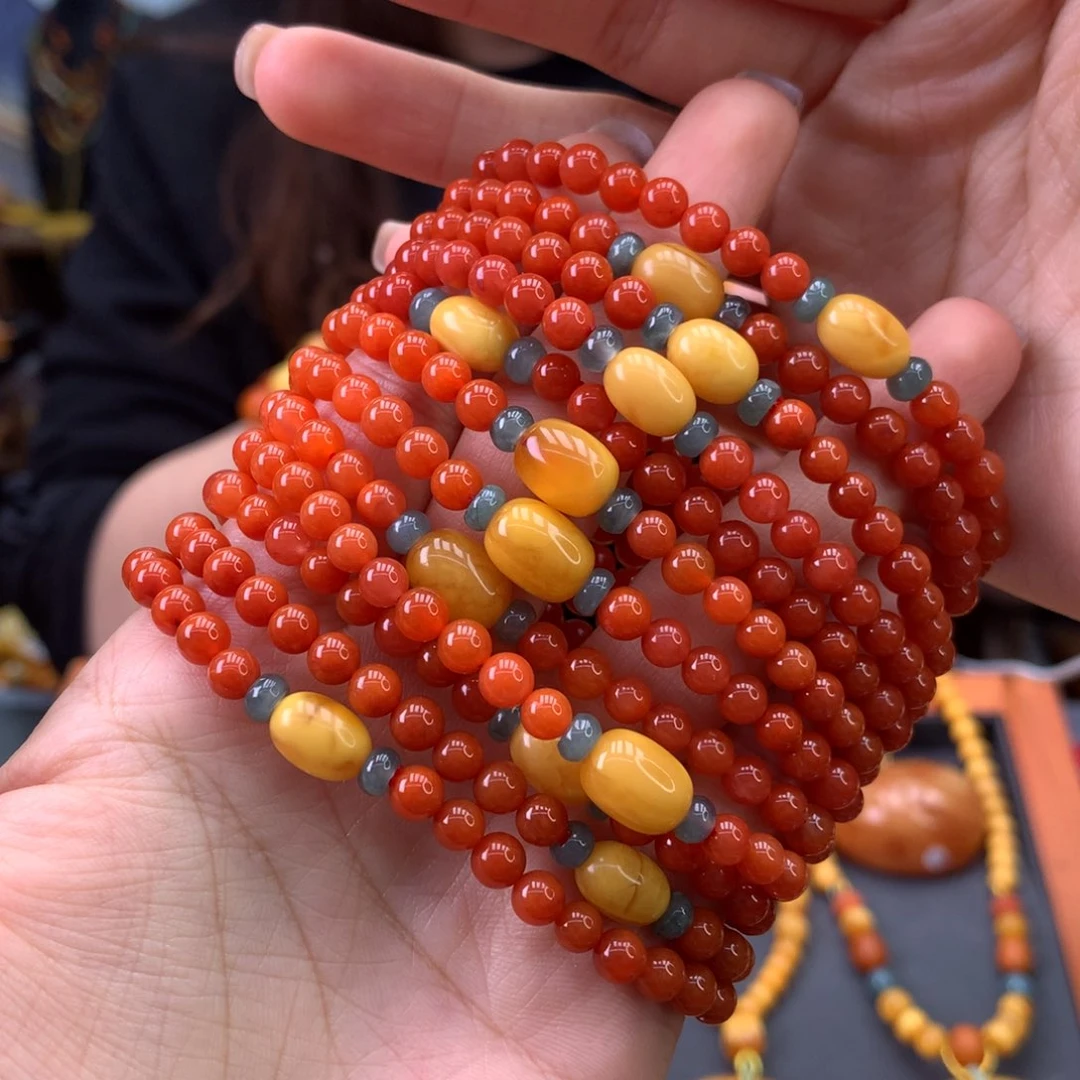 南红玛瑙手串未镶嵌多样性发一