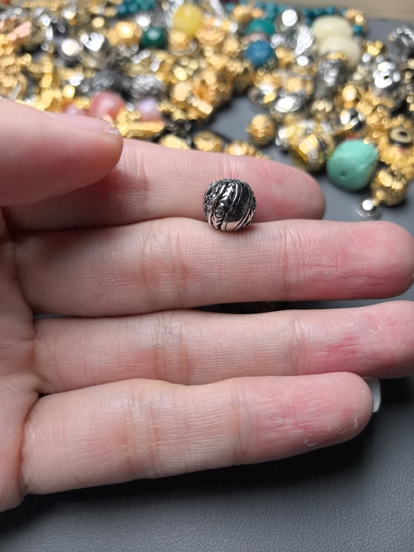 925银银制品 9号凯旋10mm配饰银色