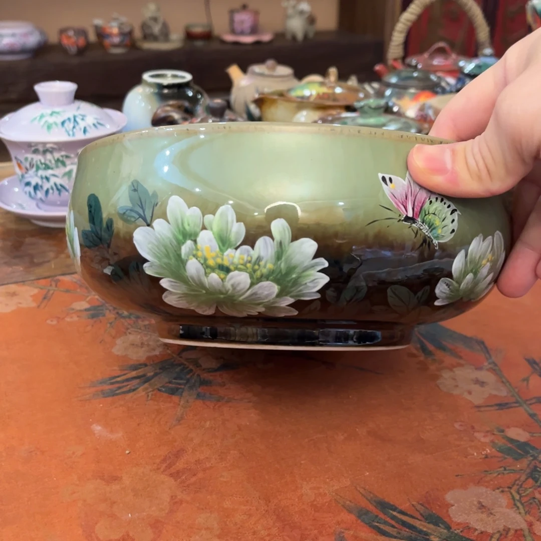 柴烧手工手绘陶瓷