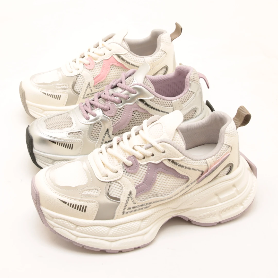 6218女鞋透气网面女款轻便舒适老爹鞋春夏新款增高厚底运动鞋女