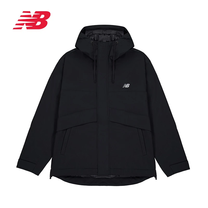 NEWBALANCE NB男款25秋新款黑色时尚简约百搭厚外套AMJ53375