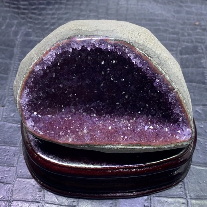 未镶嵌珠宝半成品水晶紫晶钱袋子