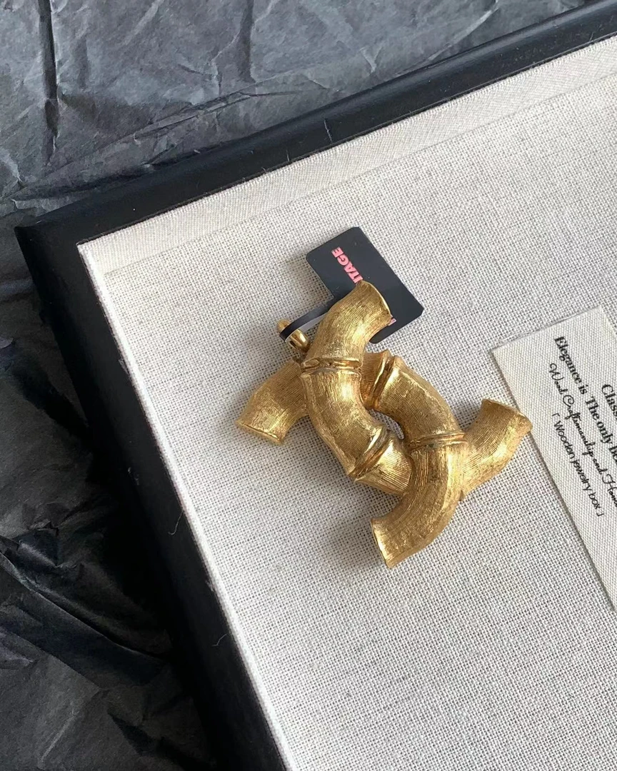 95新 Chanel/香奈儿 竹节双c挂坠 3017121