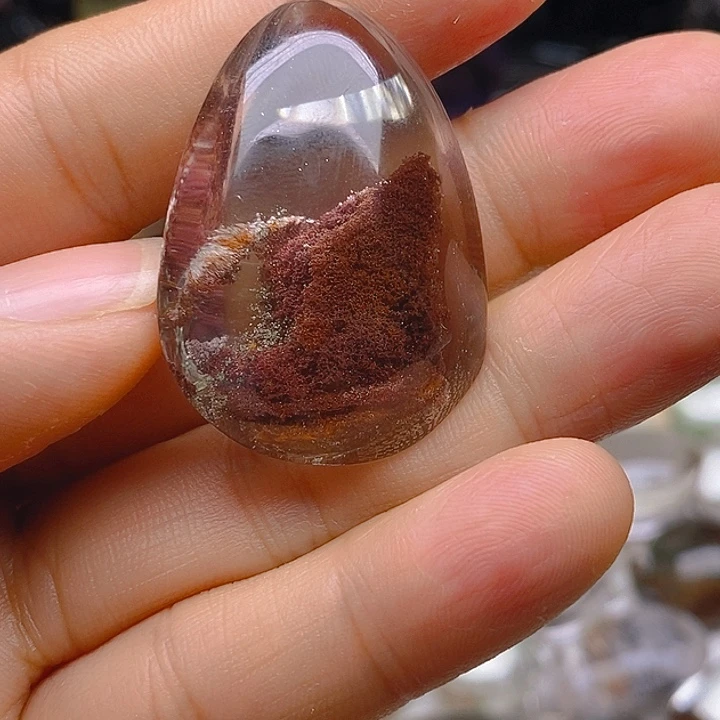 水晶天然水晶幽灵水滴未镶嵌肉***子