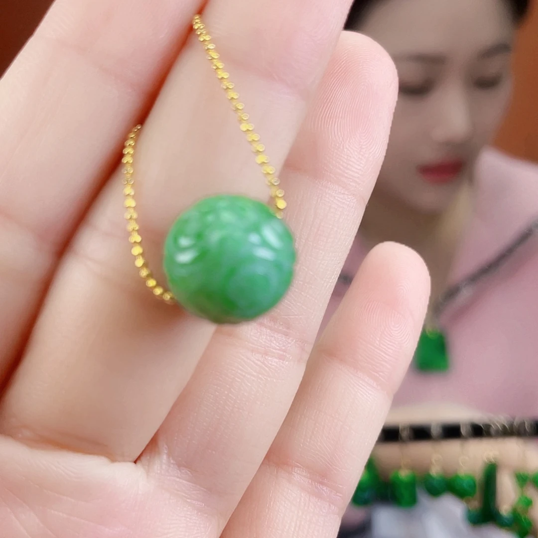 翡翠未镶嵌耳饰饰品