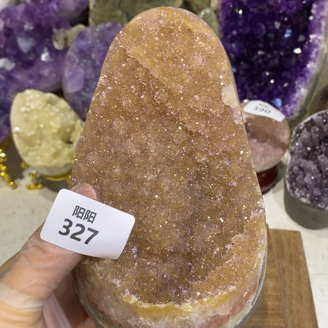 大型摆件（非配饰）紫晶未镶嵌方解石