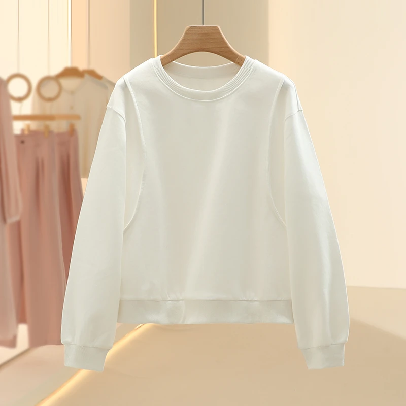 【佐】奈●纯色气质百搭休闲套头卫衣2025年春专柜撤柜女装