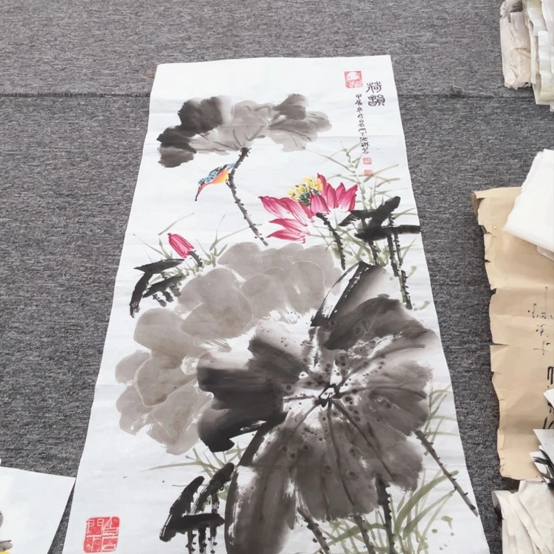 国画沈琳老师三尺绘画作品