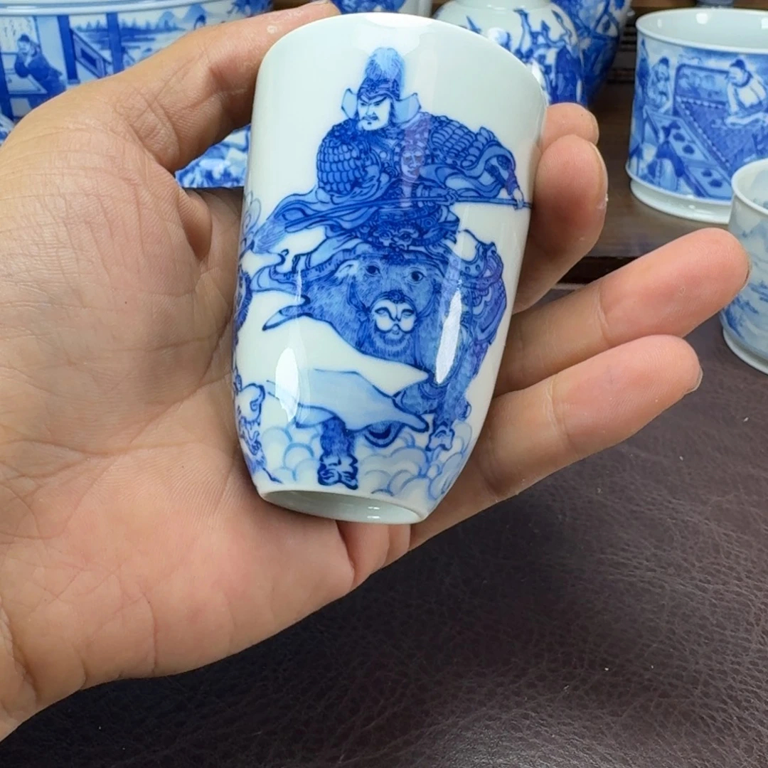 H***o瓷片当代景德镇陶瓷手绘茶具