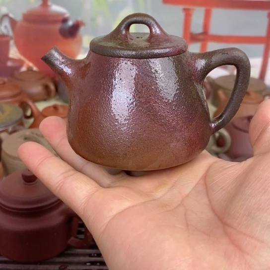 紫砂茶壶柴烧180cc半手工