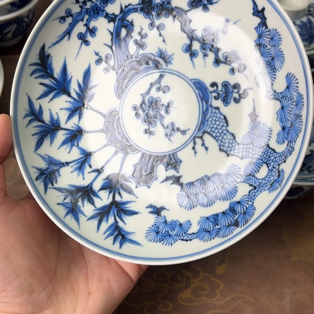 陶瓷盖碗景德镇手绘茶器