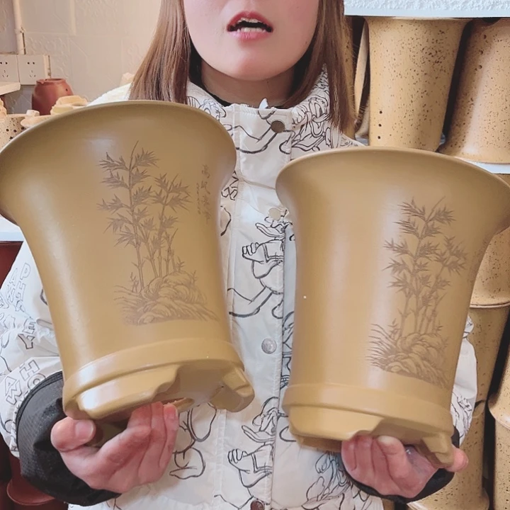 紫砂宜兴紫砂花盆