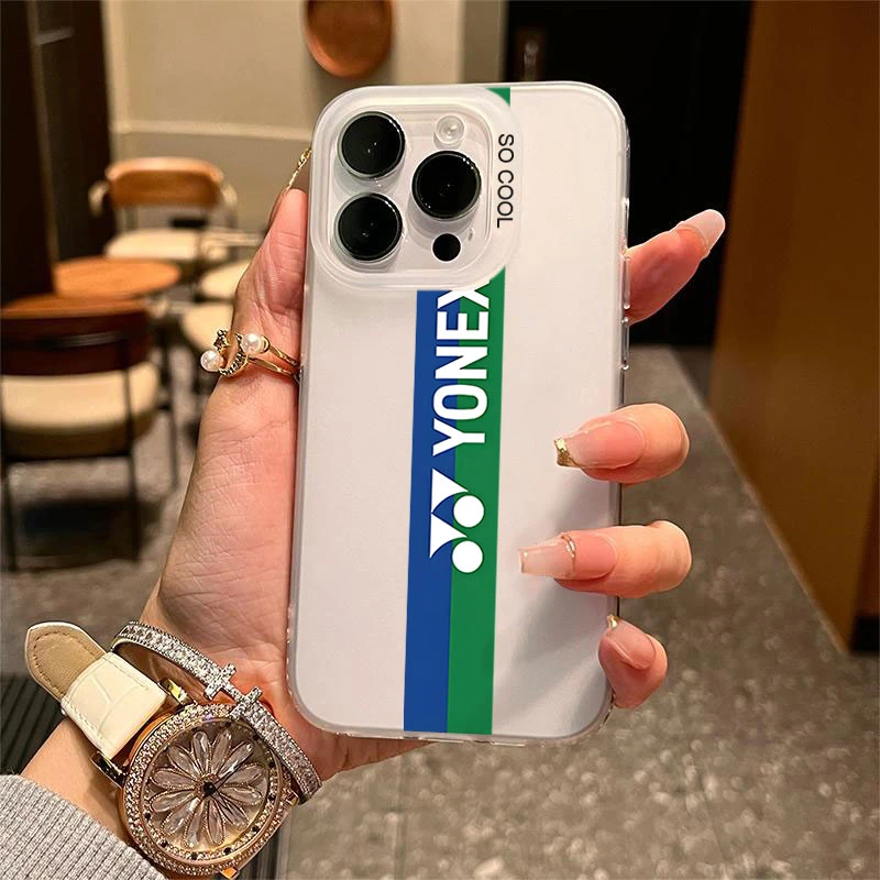 简约羽毛球标志适用苹果16/15手机壳iphone14Promax13软12防摔11x