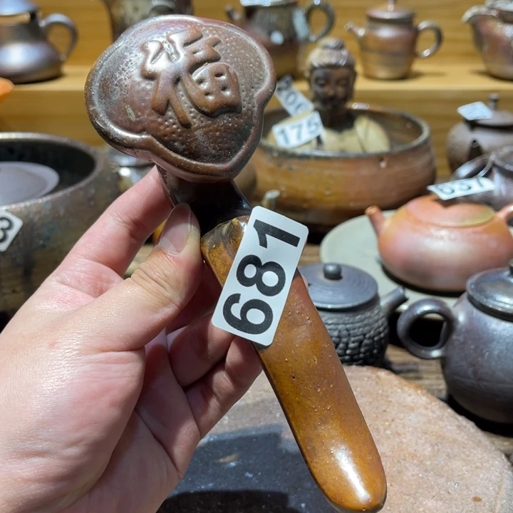 手工制作柴烧摆件681