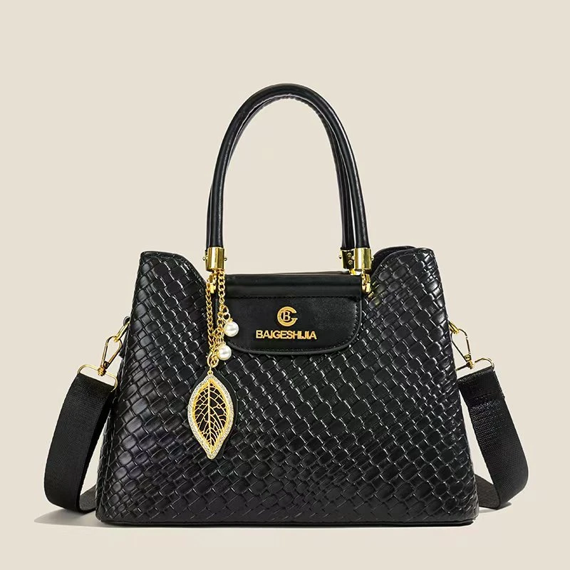 （长30宽14高21）新款百搭气质时尚轻奢女士单肩斜挎包2501黑色