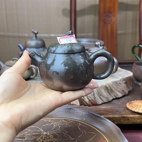 戬谷龙窑坭兴陶柴烧杯12