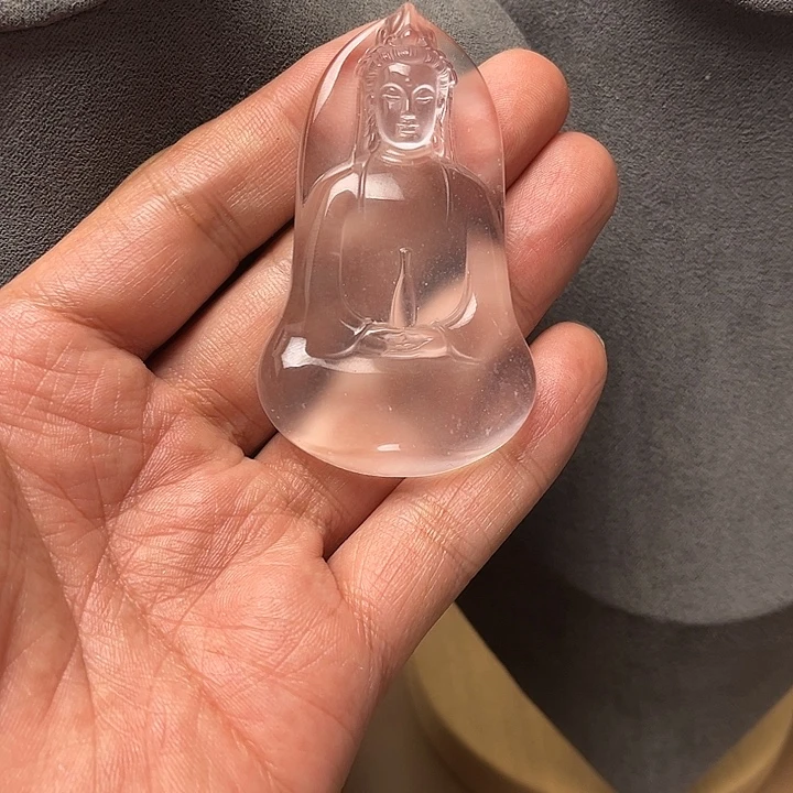 墨***处未镶嵌观音石英质玉