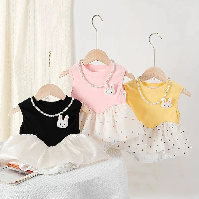 婴儿夏季新款甜美可爱宽肩洋气包屁公主蛋糕裙连体衣宝宝韩