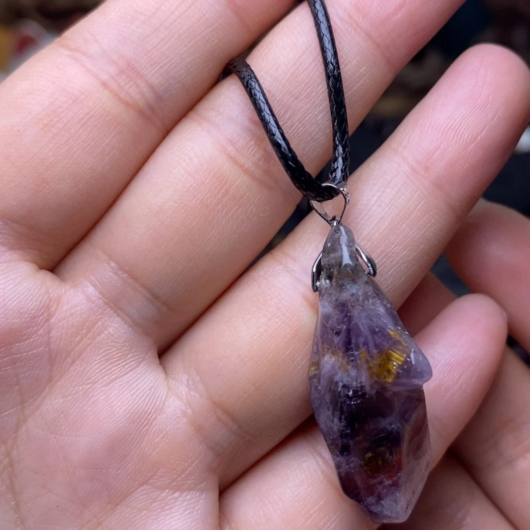 水晶A003极光四色吊坠未镶嵌