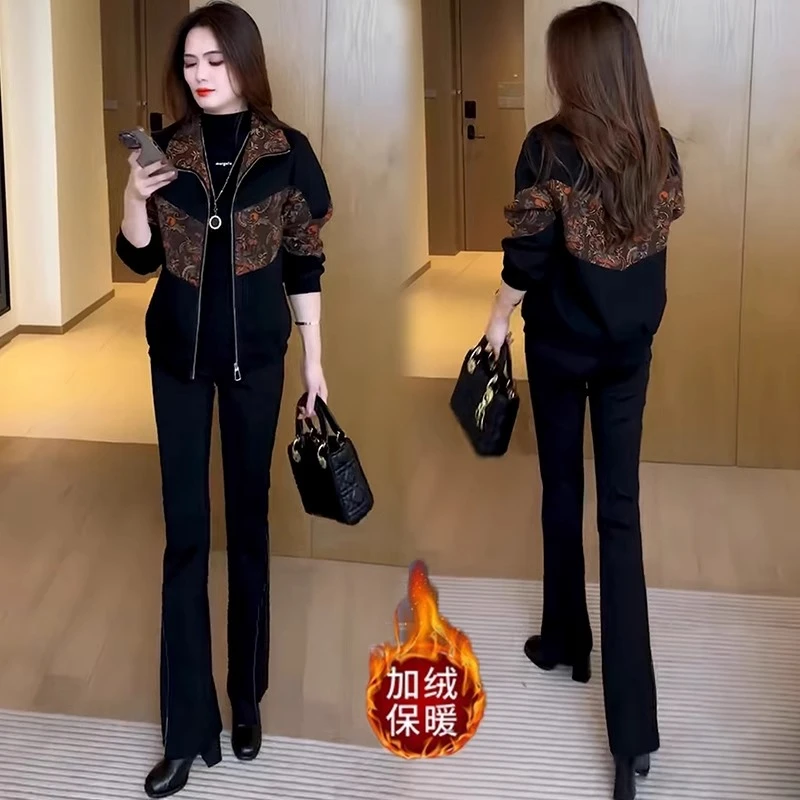 加绒加厚时尚短外套女2025冬季新款洋气显瘦百搭小个子夹克衫上衣