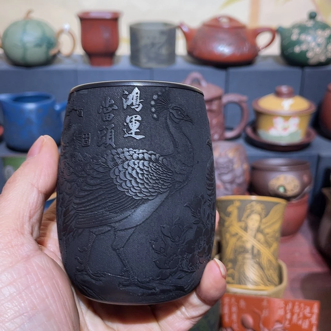 原矿紫砂手工主人杯
