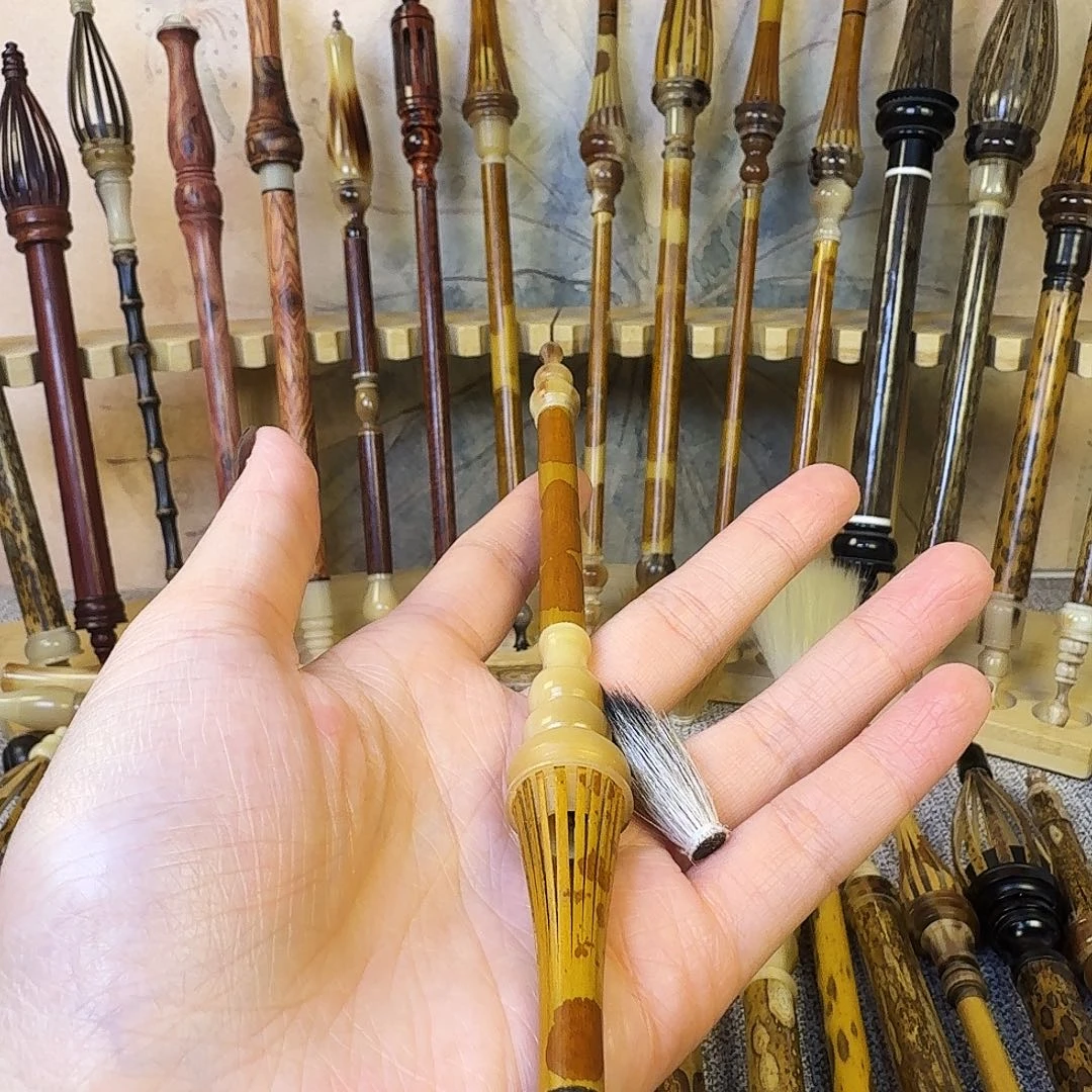 J***王红香妃仿宋配紫狐毛料2.0出锋