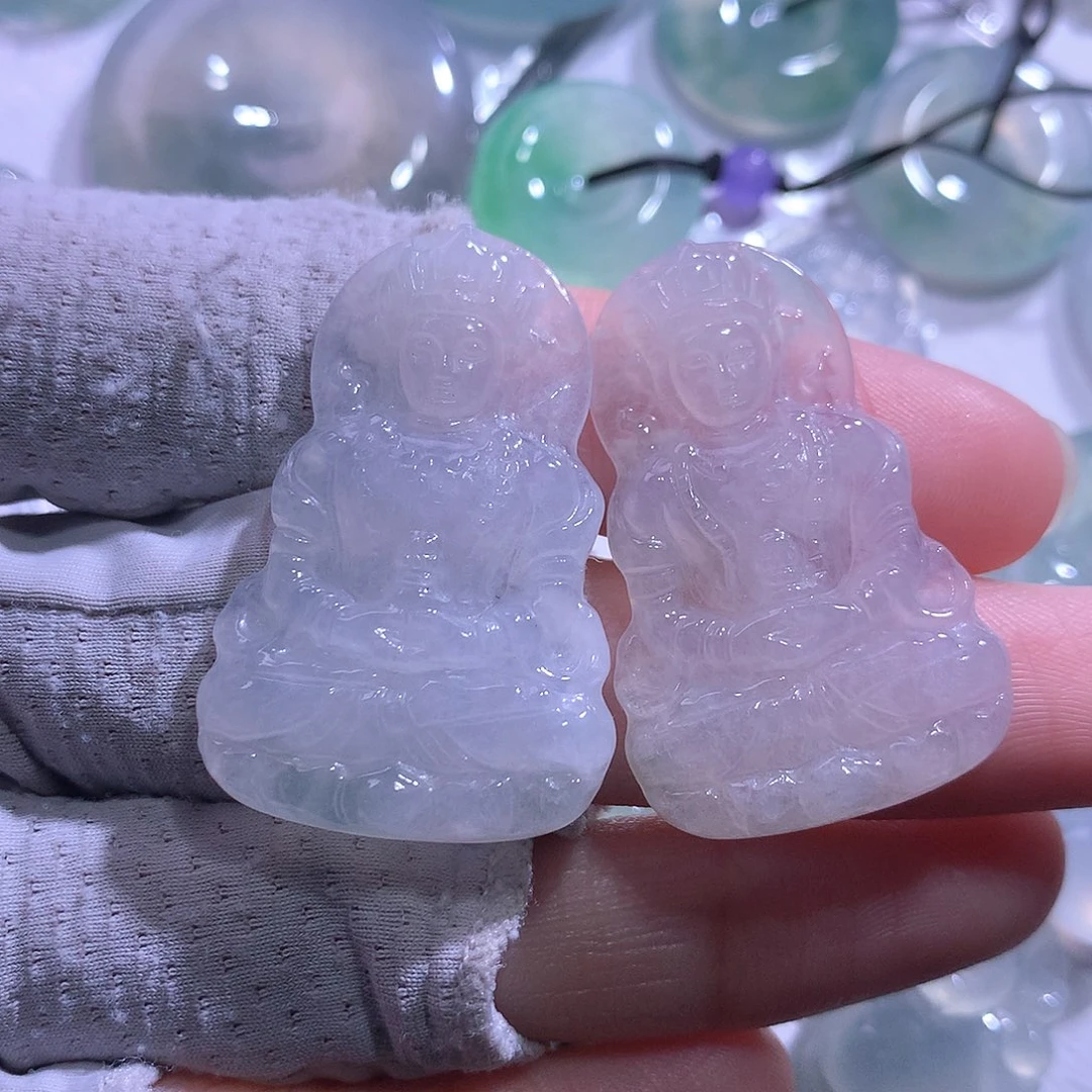 颈饰未镶嵌翡翠一对