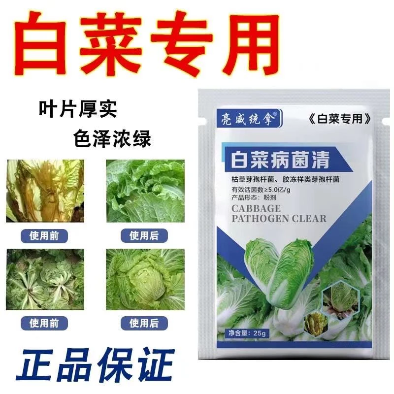 白菜使用软腐灵白菜烂梆霜霉根肿猝倒软腐干烧心微生物肥料叶面肥