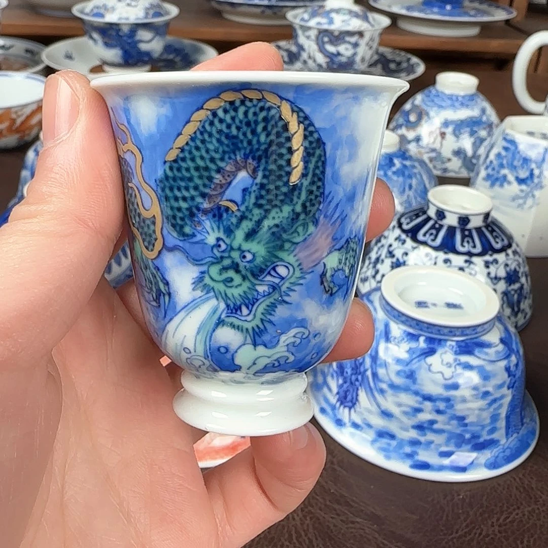 杯斗彩龙吸水闻香杯
