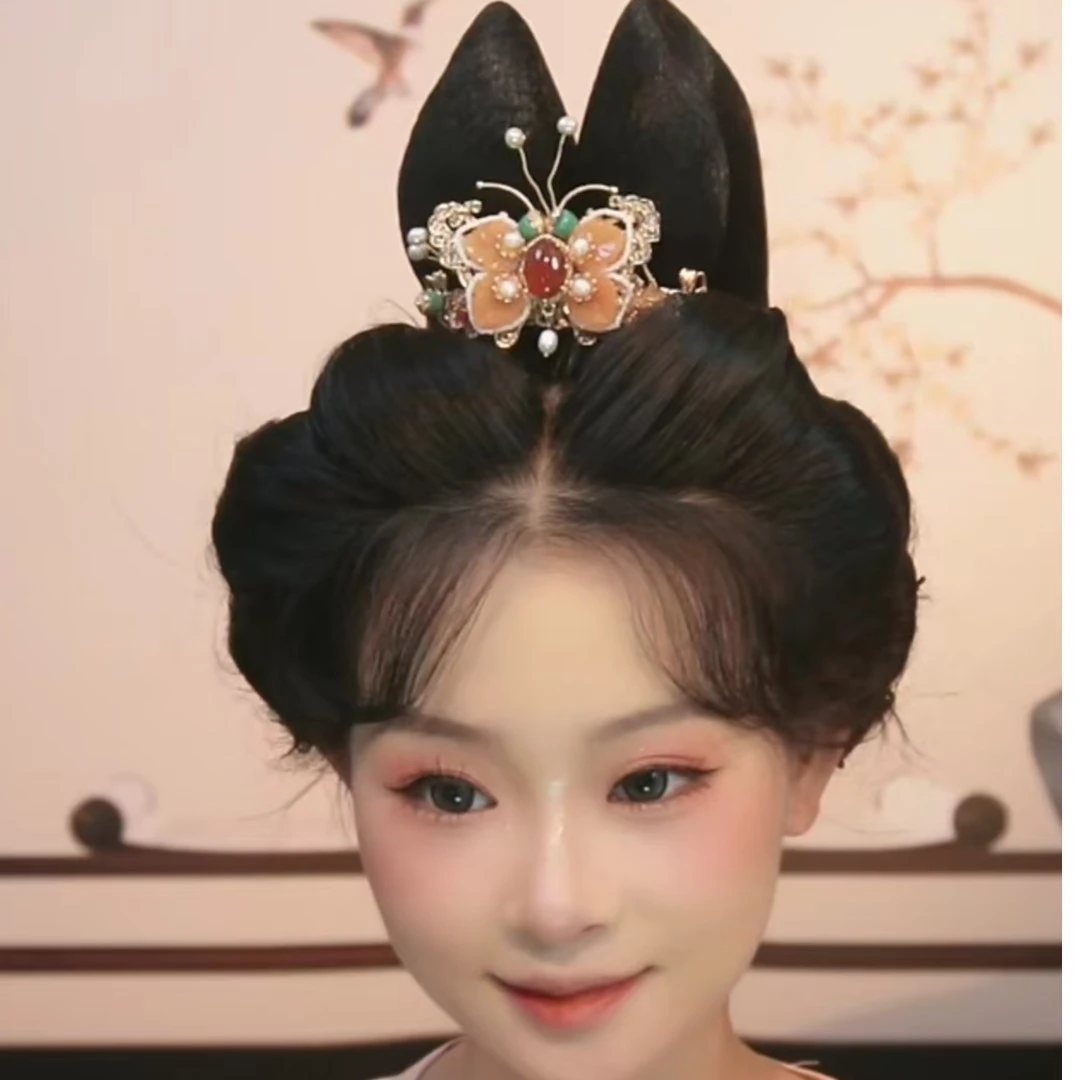 双刀 长歌 若鸿蓝熙亚莉 汉服二次元百搭复原成品造型发包