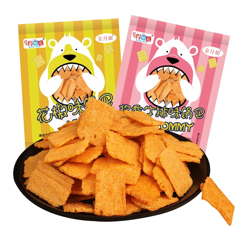 网红酥脆花椒酱香儿时怀旧锅巴刷剧休闲即食休闲小零食