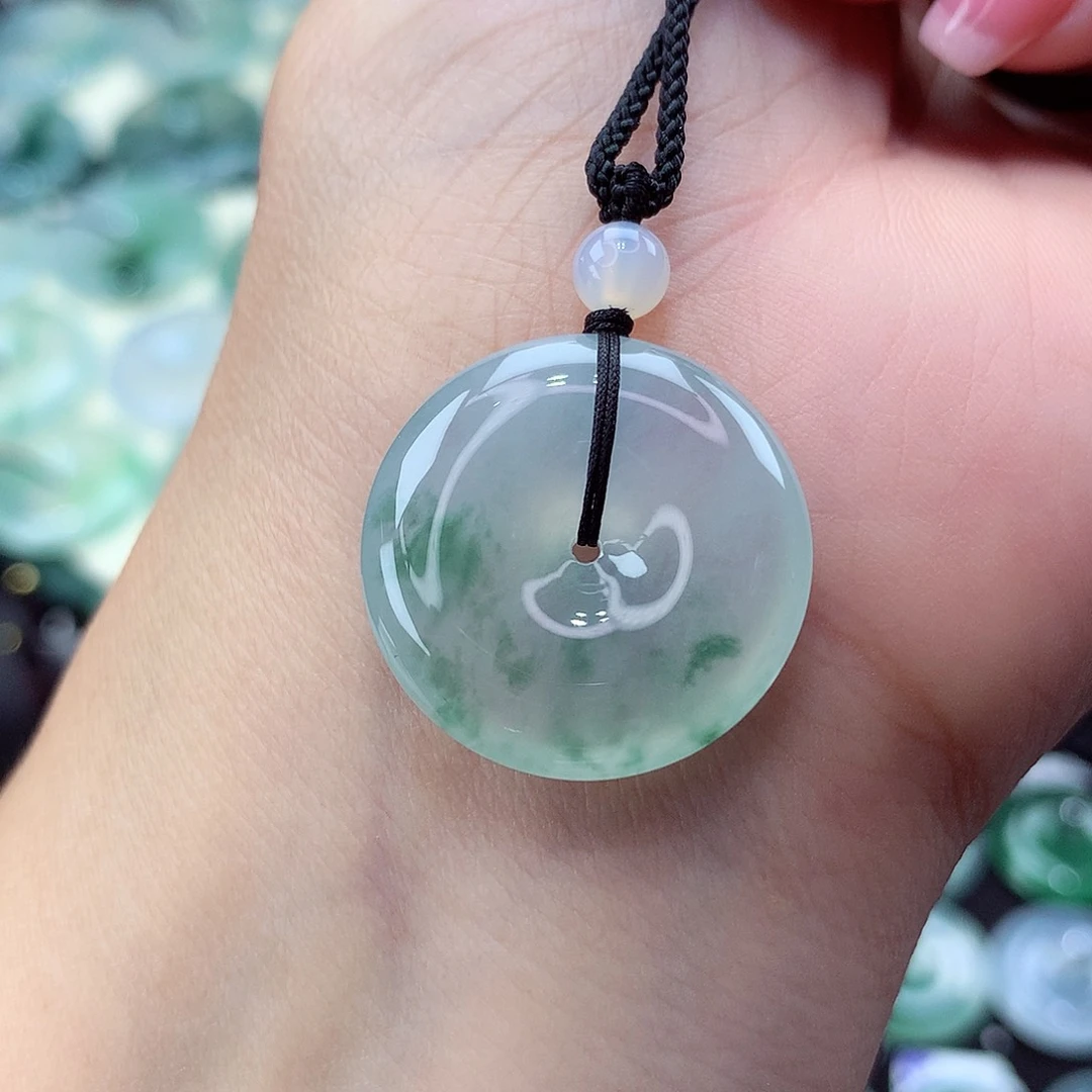 翡翠未镶嵌颈饰编号40尺寸23.5-5.5