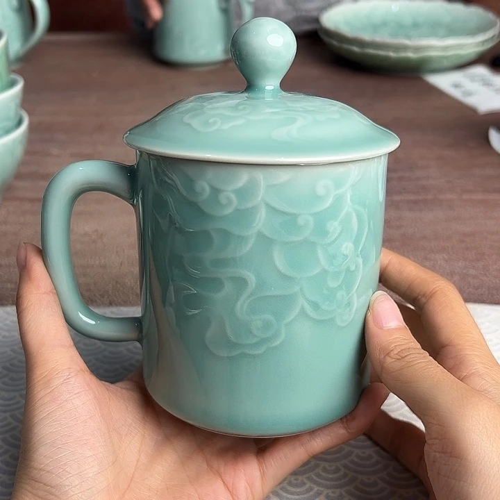 龙泉云间青瓷小米茶器