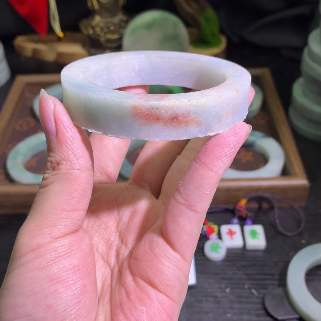 定制翡翠未镶嵌天然翡翠A货毛胚手镯定制