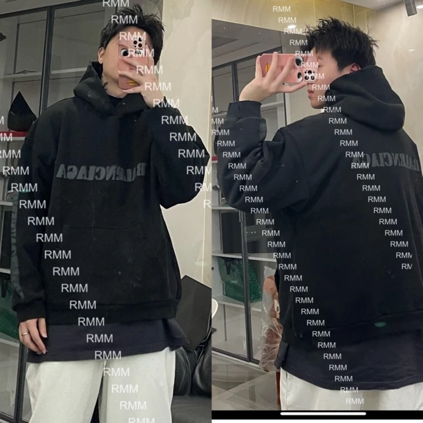 自主品牌 康丽印花喷漆字体男女同款套头卫衣